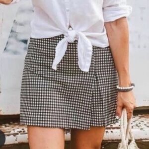 CAbi Tee Time Skort Check Black White Tennis 6